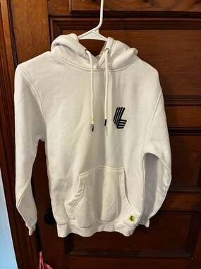 LIV Golf White Pullover Hoodie with Embroidered Logo Size S